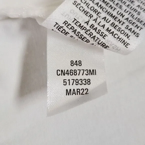 Caslon White Stretch Cotton Chino Ankle Pants Nordstrom Women's 14 NWT Preppy - Picture 7 of 10